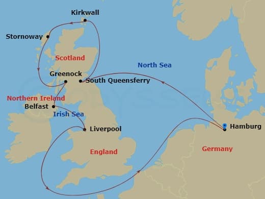 Itinerary map