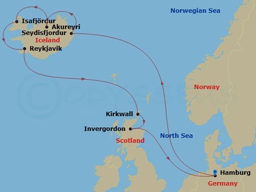 Itinerary map
