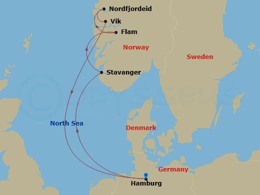 Itinerary map