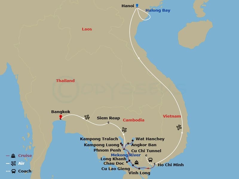 Itinerary map