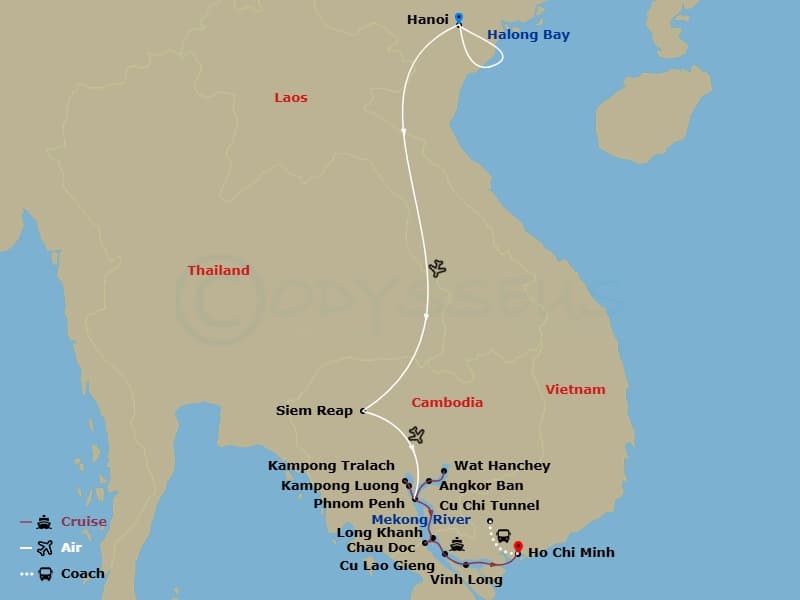 Itinerary map