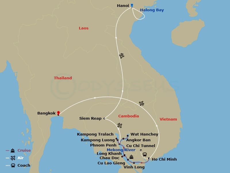 Itinerary map