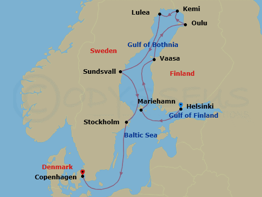 Itinerary map