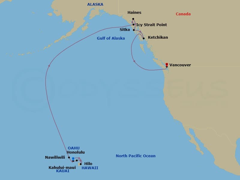 Itinerary map