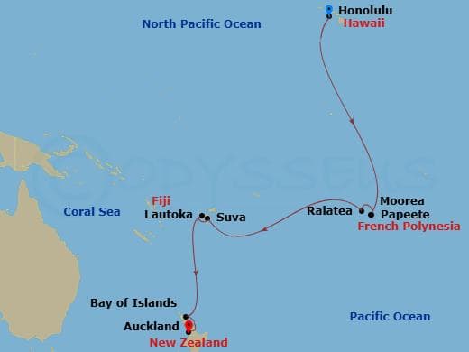 Itinerary map
