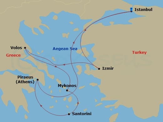 Itinerary map