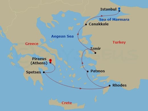 Itinerary map