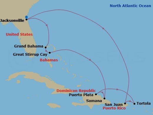 Itinerary map