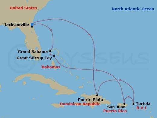 Itinerary map