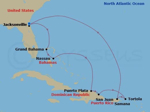 Itinerary map