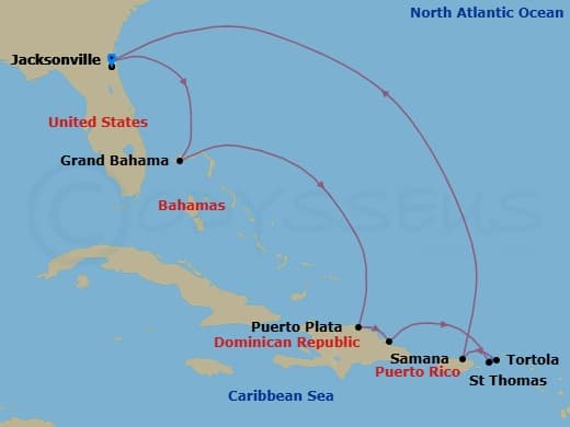 Itinerary map