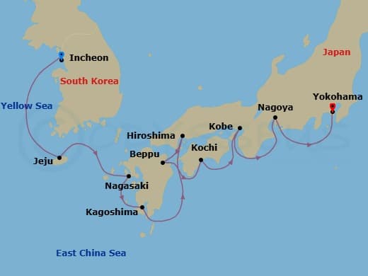 Itinerary map