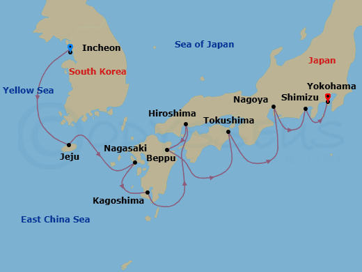 Itinerary map