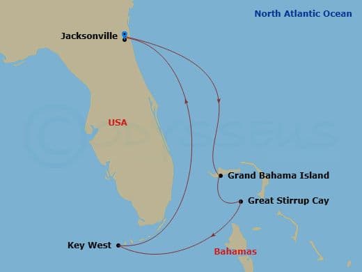 Itinerary map