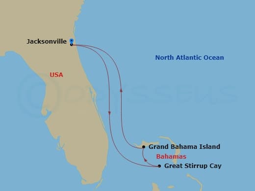 Itinerary map