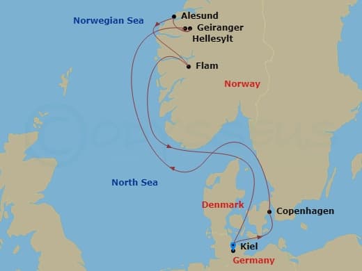 Itinerary map