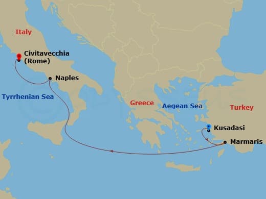 Itinerary map
