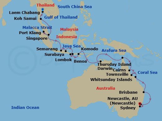 Itinerary map