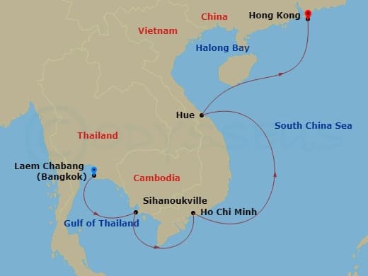 Itinerary map