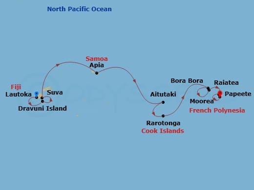 Itinerary map