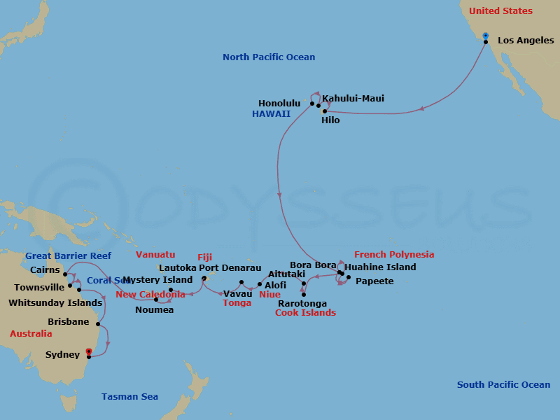 Itinerary map