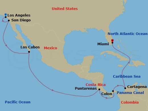 Itinerary map