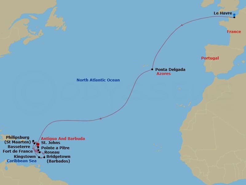 Itinerary map