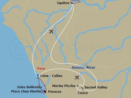 Itinerary map