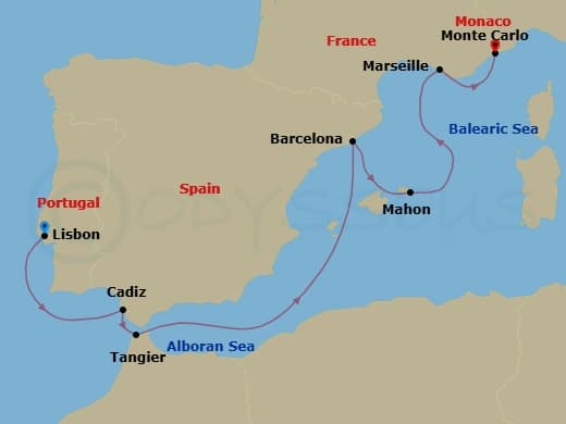 Itinerary map