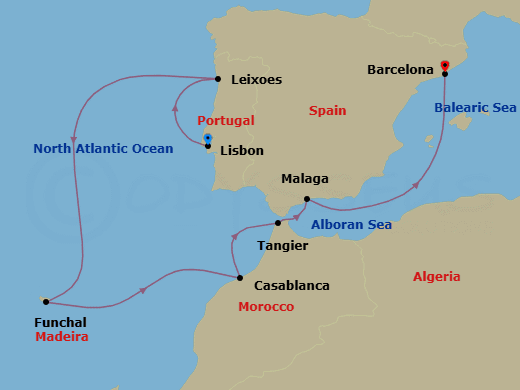 Itinerary map