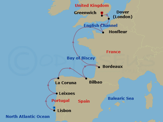 Itinerary map