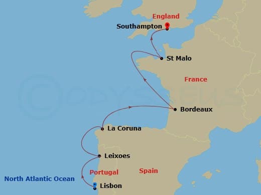 Itinerary map