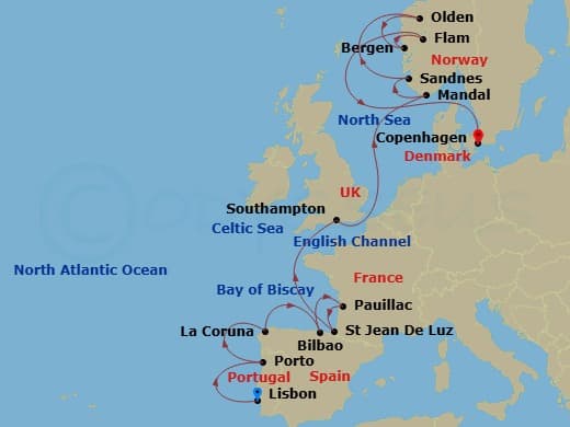 Itinerary map