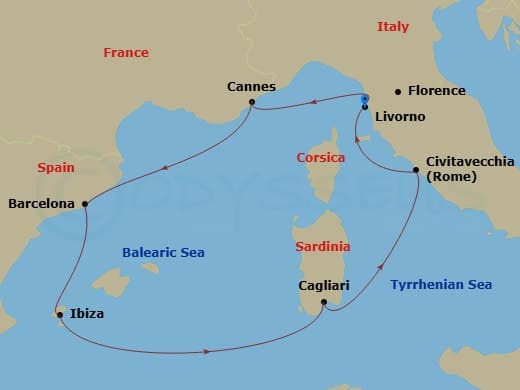 Itinerary map