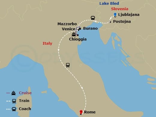Itinerary map