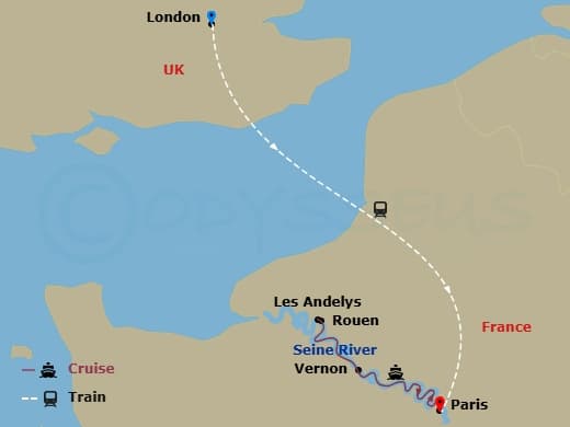 Itinerary map