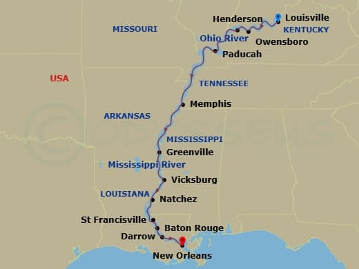 Itinerary map