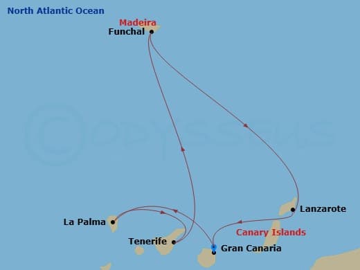 Itinerary map