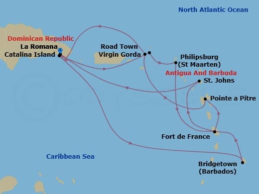 Itinerary map