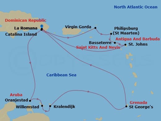 Itinerary map