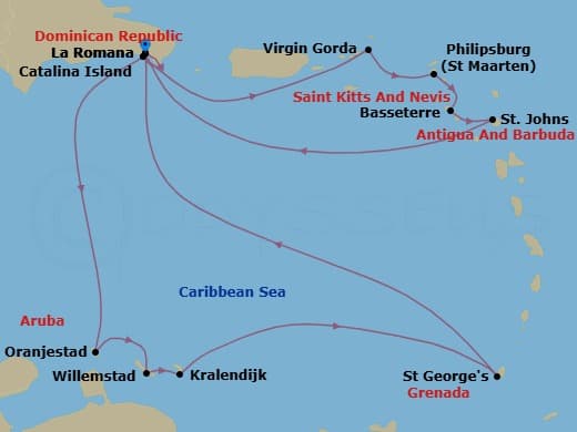 Itinerary map