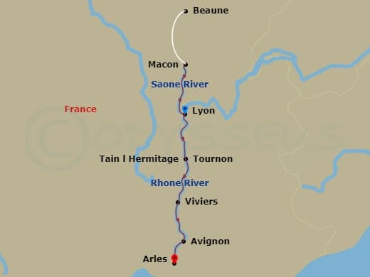 Itinerary map