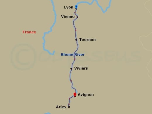 Itinerary map
