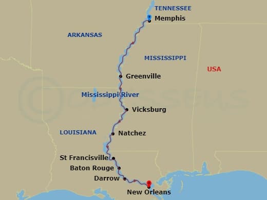 Itinerary map