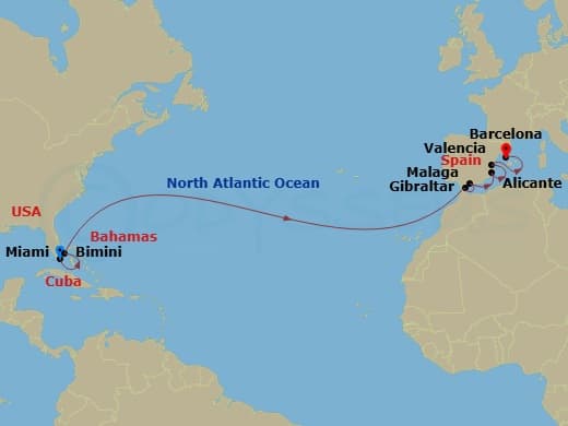 Itinerary map