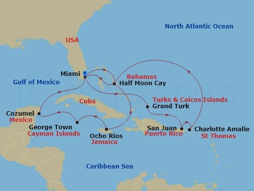 Itinerary map