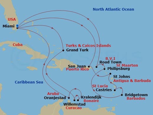 Itinerary map