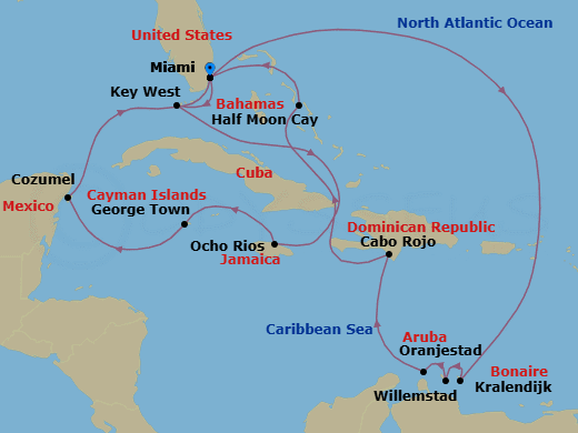 Itinerary map