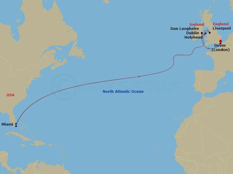 Itinerary map
