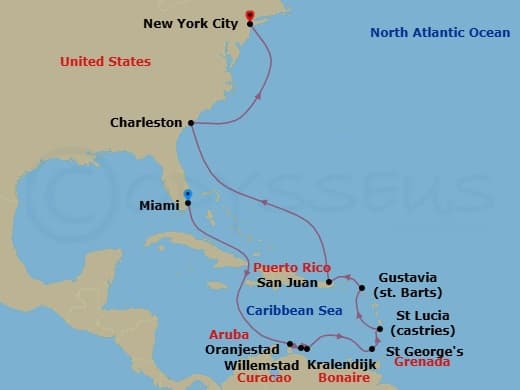 Itinerary map